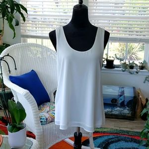 💥Sheer Ivory Top w/Lace Back - S Med